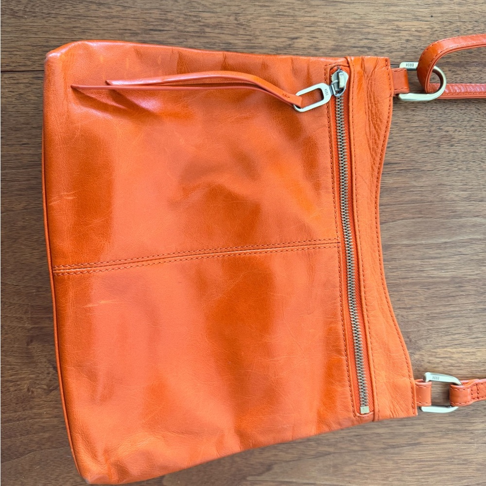 HOBO Orange Leather Crossbody Bag